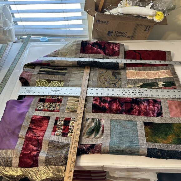 Womens Patchwork Kimono Jacket Multicolor Zuzka For Fabricology New York - Picture 2 of 13